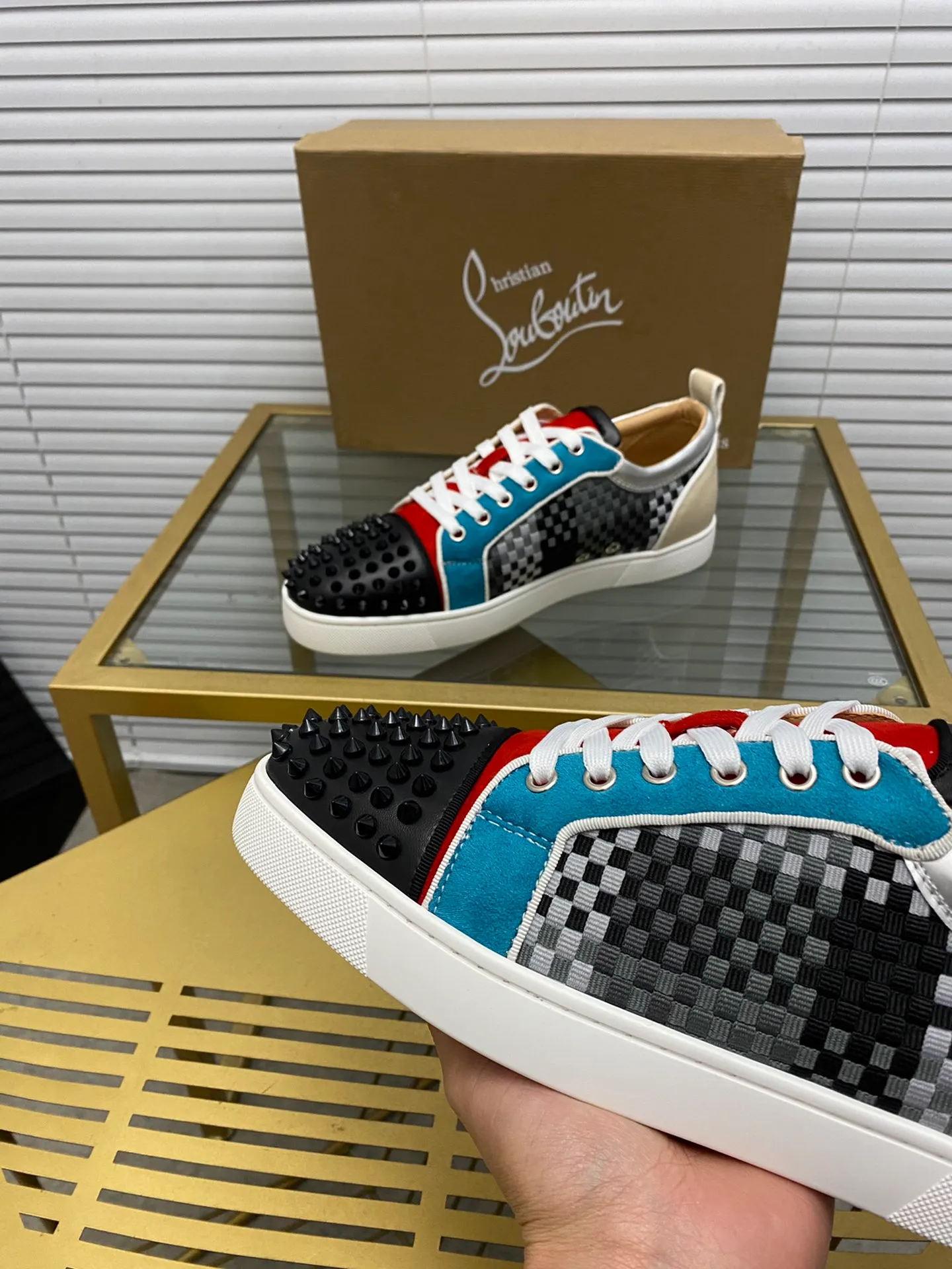 (Customized model) Ex-factory price is 500. christian louboutin (CL red sole shoes) counter series, casual sneakers for couples 📢 📢 📢 Exclusive hot style release 🎈🎈💪 Movable latex feet 👻 Finished outsole line [Proud] 😝Female 35-40# Male 38#-46, global supply😝 [Top version]: Original imported genuine leather upper, top original leather lining, original molded TPU outsole, original 1:1 detail processing, original shoe last,